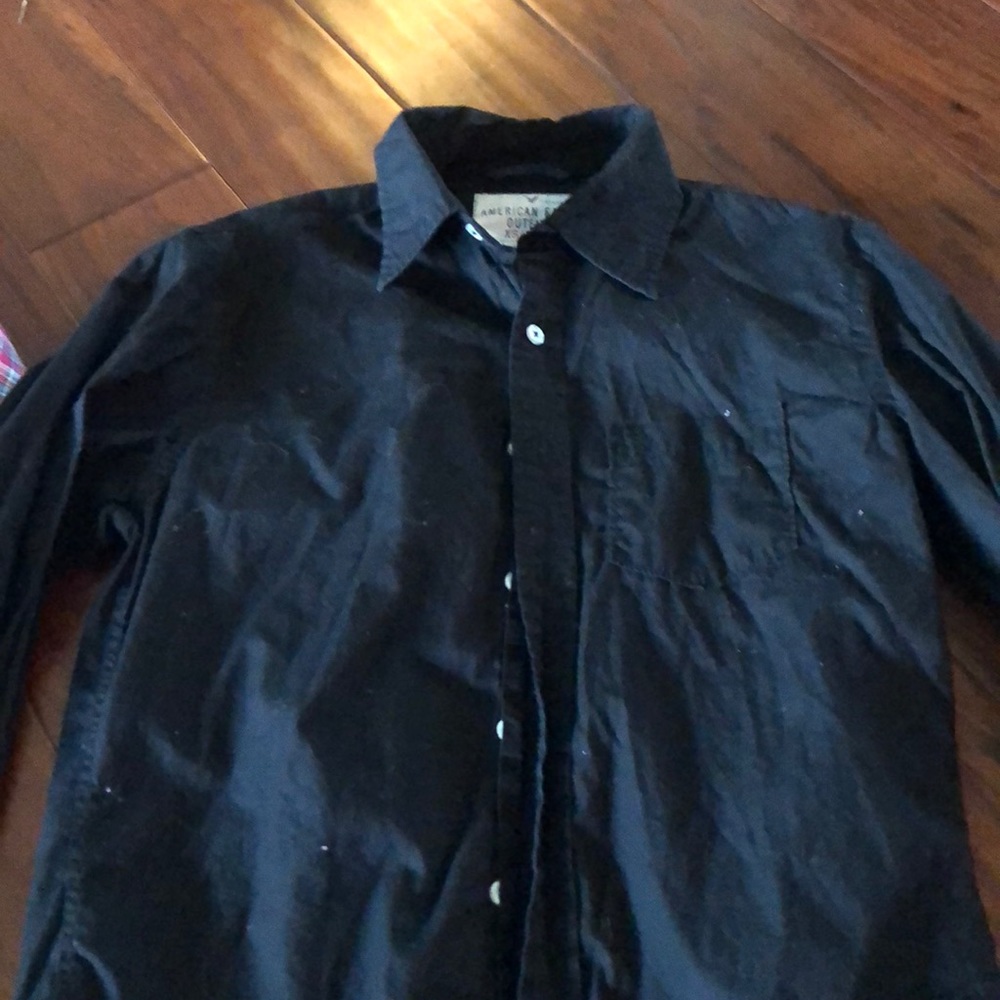 Black button down